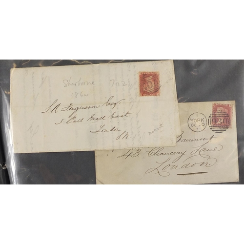 159 - Victorian and later postal history, arranged in an album including penny reds