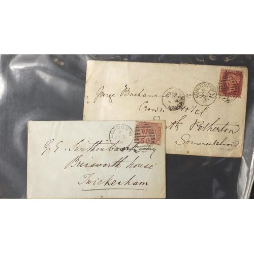 159 - Victorian and later postal history, arranged in an album including penny reds