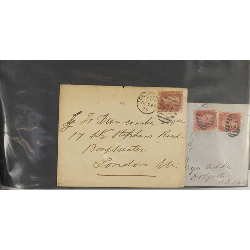 159 - Victorian and later postal history, arranged in an album including penny reds