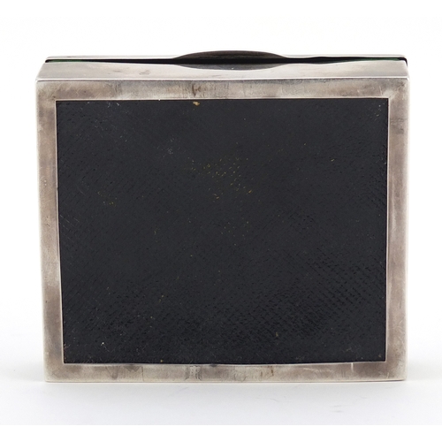 598 - Edwardian rectangular silver cigarette box by Stuart Clifford & Co, London 1905, 9cm in length, 235.... 