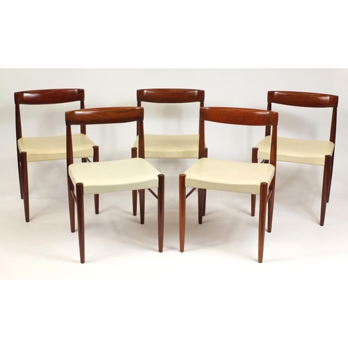 2026 - Five vintage Danish dining chairs by Henry W Klein for Bramin, each 75.5cm high
