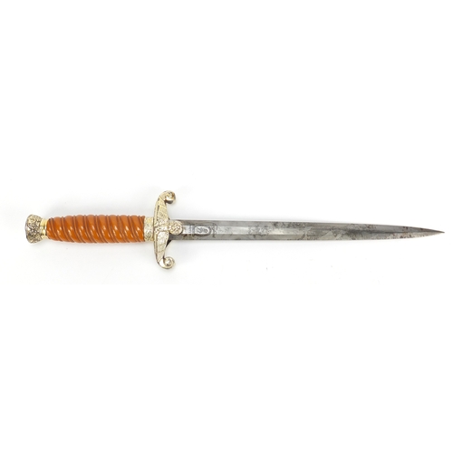 267 - German Military interest Army Officers dagger with scabbard by Waffen, 40.5cm in length