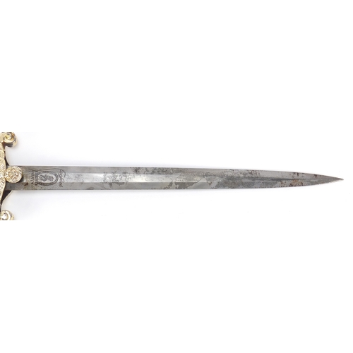 267 - German Military interest Army Officers dagger with scabbard by Waffen, 40.5cm in length