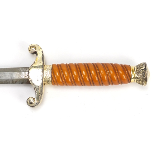 267 - German Military interest Army Officers dagger with scabbard by Waffen, 40.5cm in length