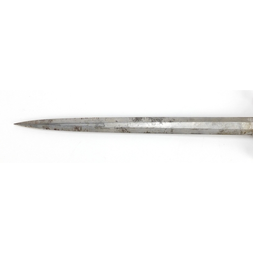 267 - German Military interest Army Officers dagger with scabbard by Waffen, 40.5cm in length