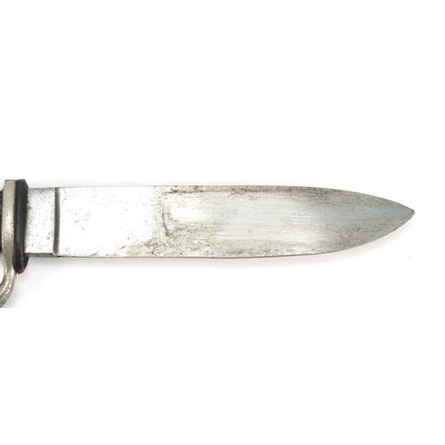 268 - German Military interest Hitler Youth dagger with sheath and impressed marks to the blade, 26cm in l... 