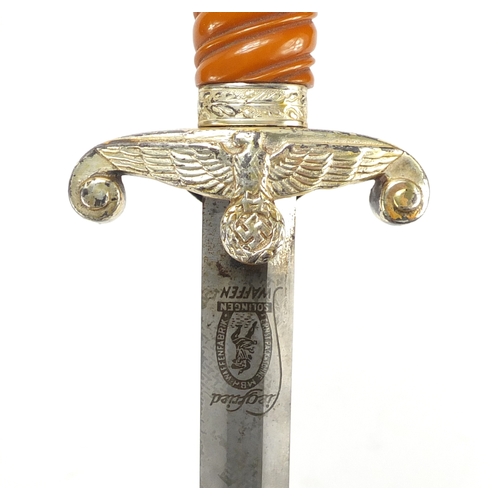 267 - German Military interest Army Officers dagger with scabbard by Waffen, 40.5cm in length