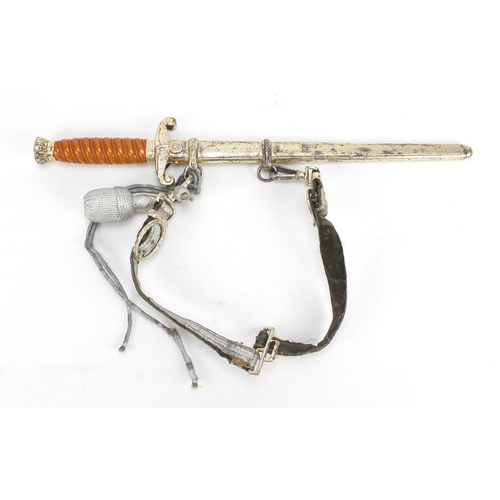 267 - German Military interest Army Officers dagger with scabbard by Waffen, 40.5cm in length