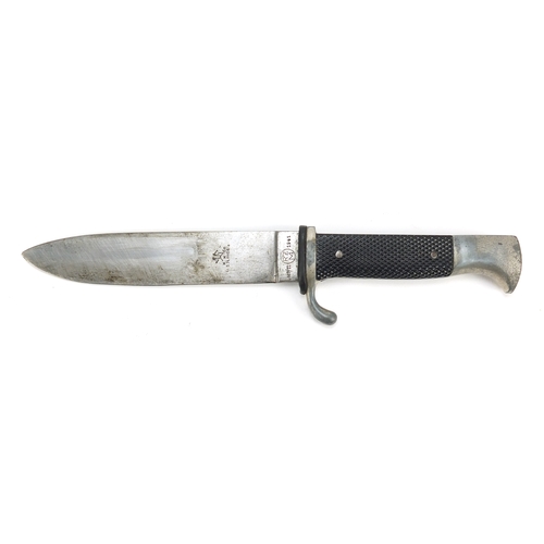 268 - German Military interest Hitler Youth dagger with sheath and impressed marks to the blade, 26cm in l... 