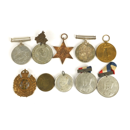 212 - British Military World War I and World War II medal group including a pair awarded to 15526PTE.F.J.F... 