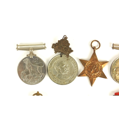 212 - British Military World War I and World War II medal group including a pair awarded to 15526PTE.F.J.F... 