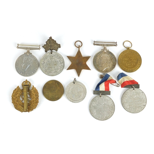 212 - British Military World War I and World War II medal group including a pair awarded to 15526PTE.F.J.F... 