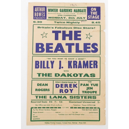 155 - The Beatles ephemera comprising the Winter Gardens Margate programme signed in ink by Paul McCartney... 