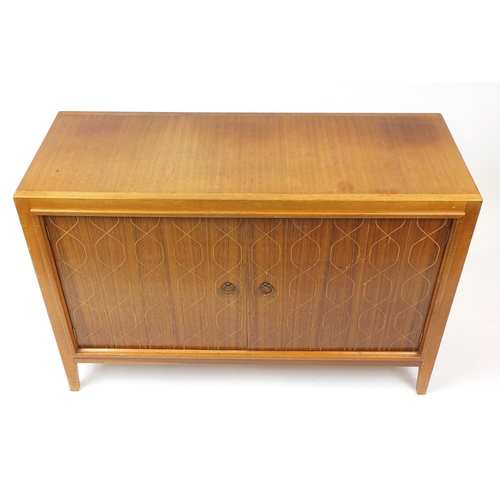 2025 - Gordon Russell Helix two door sideboard with Russell of Broadway label to the back, 84cm H x 122cm W... 