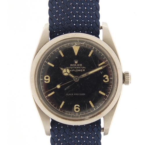 702 - Gentleman's Rolex Oyster Perpetual Explorer wristwatch with luminous hands and dial, numbered 450849... 