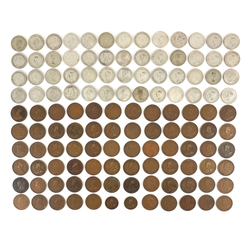 198 - Collection of Common Wealth of Australia coinage including George V florins and pennies