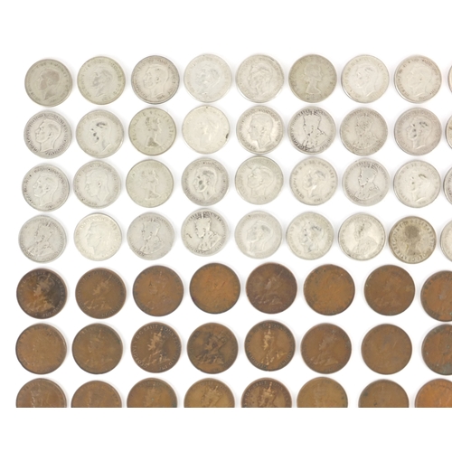 198 - Collection of Common Wealth of Australia coinage including George V florins and pennies