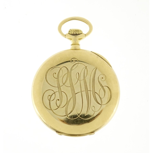 722 - 14k gold Patek Philippe & Co open face pocket watch, retailed by William Kendrick's Sons, the moveme... 