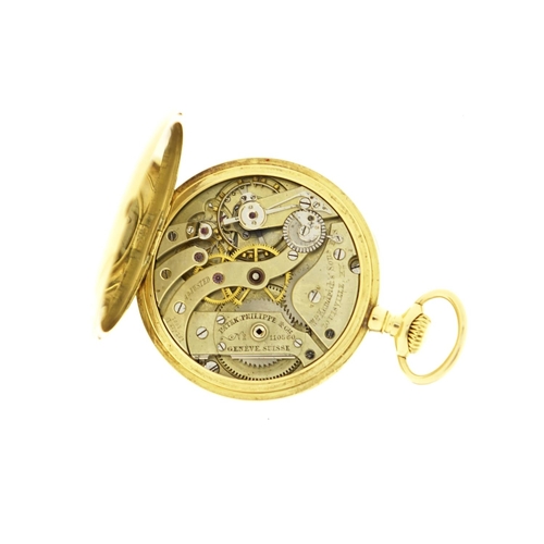 722 - 14k gold Patek Philippe & Co open face pocket watch, retailed by William Kendrick's Sons, the moveme... 