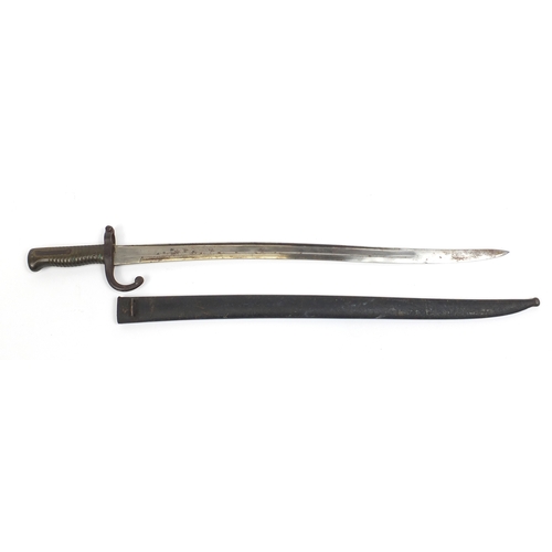 277 - French military interest long bayonet scabbard, 72cm