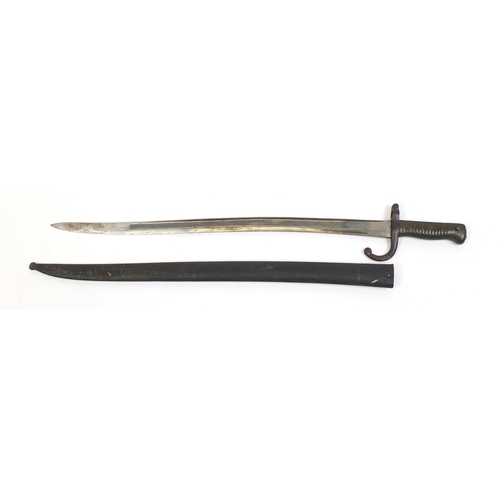 277 - French military interest long bayonet scabbard, 72cm