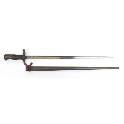 278 - French military interest long bayonet scabbard, 66cm length