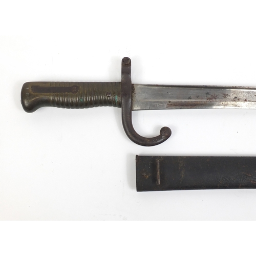 277 - French military interest long bayonet scabbard, 72cm