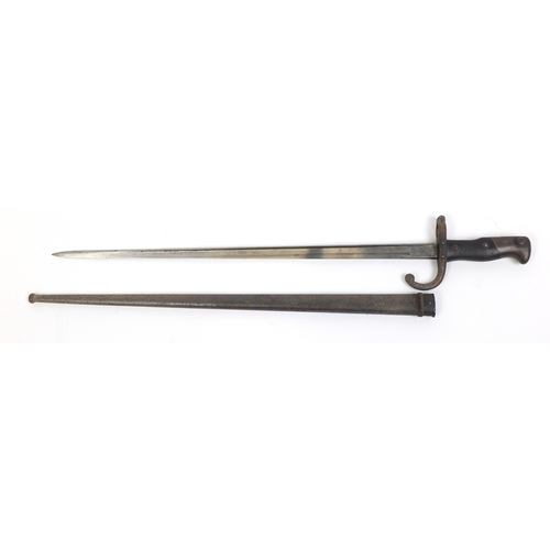 278 - French military interest long bayonet scabbard, 66cm length