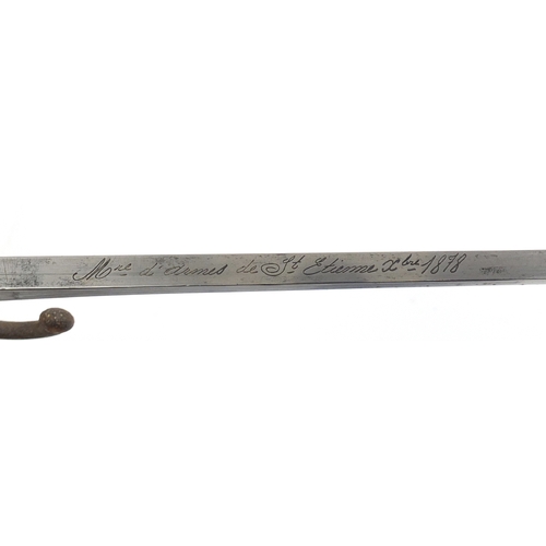 278 - French military interest long bayonet scabbard, 66cm length