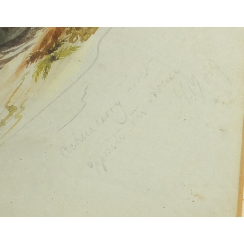 869 - Herbert Menzies Marshall - Car in a landscape, watercolour indistinctly inscribed in pencil forest o... 