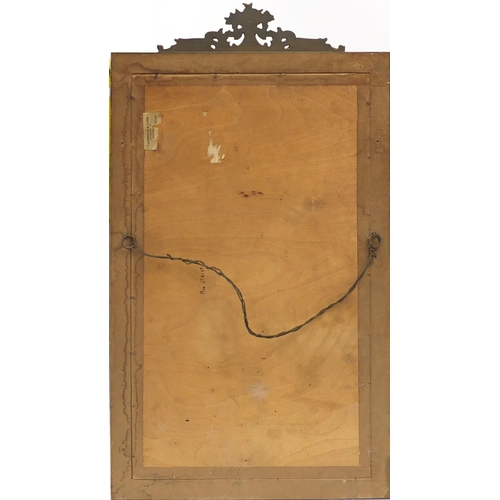 158 - Gilt framed pier mirror with bevelled glass, 76cm x 42cm