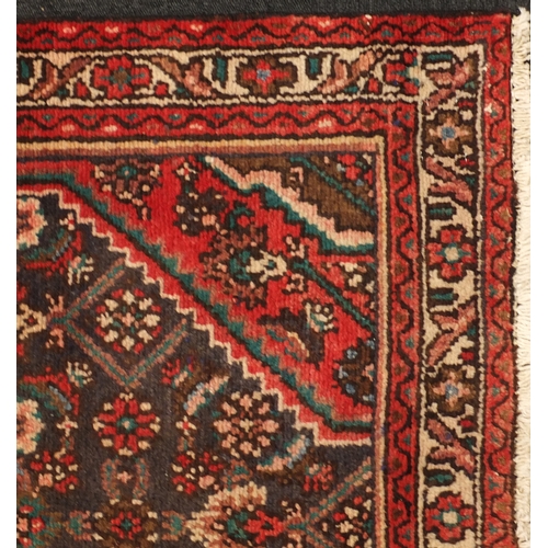 2008 - Red ground Hamadan carpet runner, 330cm x 98cm