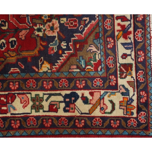 2044 - Red ground Hamadan rug, 235cm x 145cm