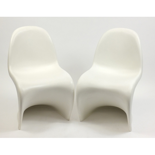 2032 - Pair of Italian Verner Panton 'S' chairs for Vitra, 83cm high