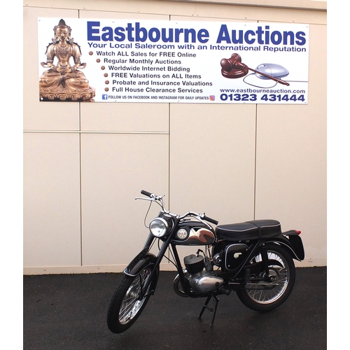 2001 - 1968 BSA Bantam D14/4 motorcycle with related paperweight, GDY 922G, millage shows 13462