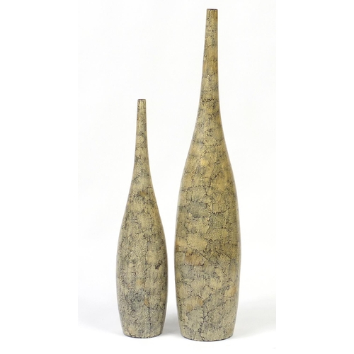 74 - Two floorstanding ceramic vases, the larger 100cm high