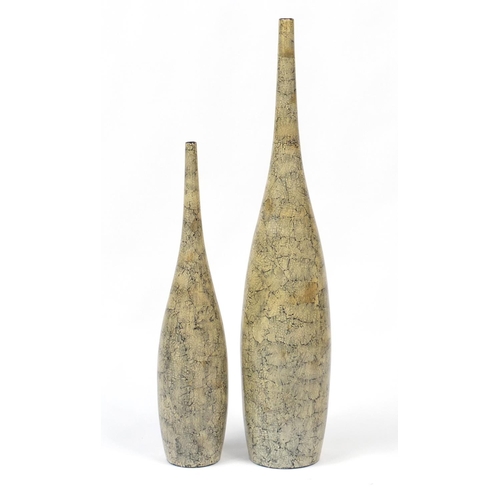 74 - Two floorstanding ceramic vases, the larger 100cm high