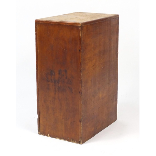 4 - Vintage pine printer's block chest with seven drawers, 70cm H x 31cm W x 48cm D
