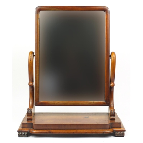 70A - Victorian mahogany toilet mirror, 75cm high