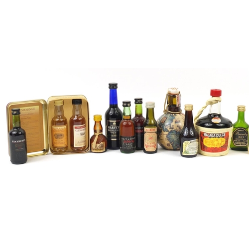 228 - Alcohol miniatures including Glenmorangie whisky, port and gin