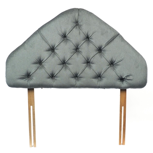 18 - Single headboard with green buttonback upholstery