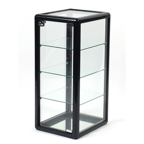 24 - Countertop display cabinet with three glass shelves, 69cm H x 30cm W x 35cm D