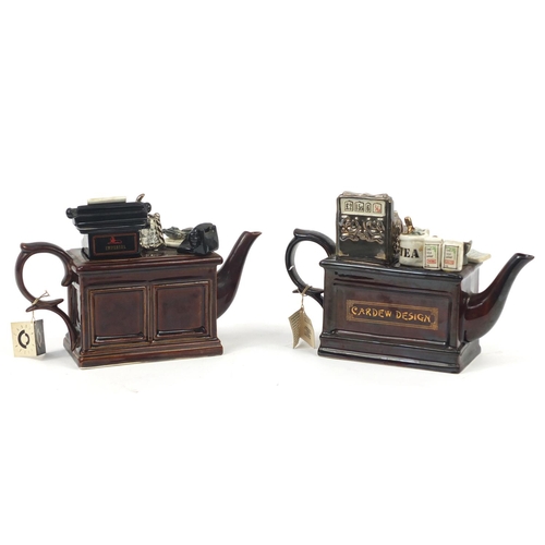 154 - Two Cardew design teapots, each 30cm in length