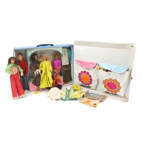 229 - The World of Barbie double doll case including vintage dolls and clothes