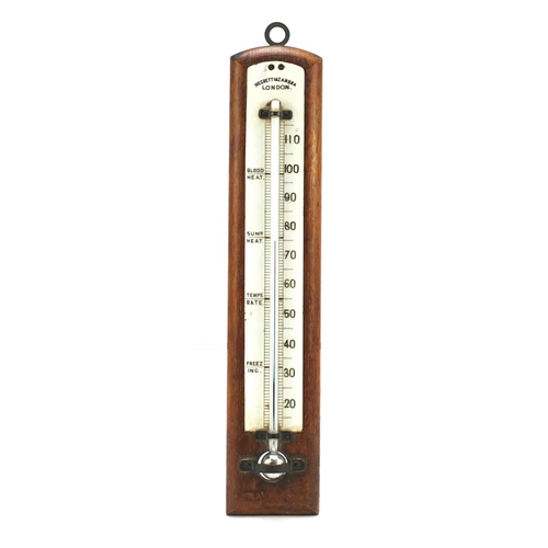 208 - Negretti and Zambra enamelled thermometer, 29cm in length