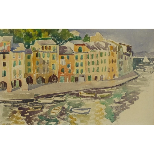 93 - Venetian canal - Watercolour, mounted and framed, 50cm x 32cm