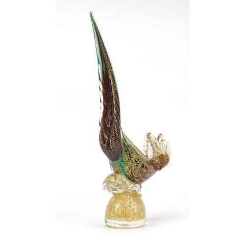 121 - Large Murano glass cockerel, 41cm high