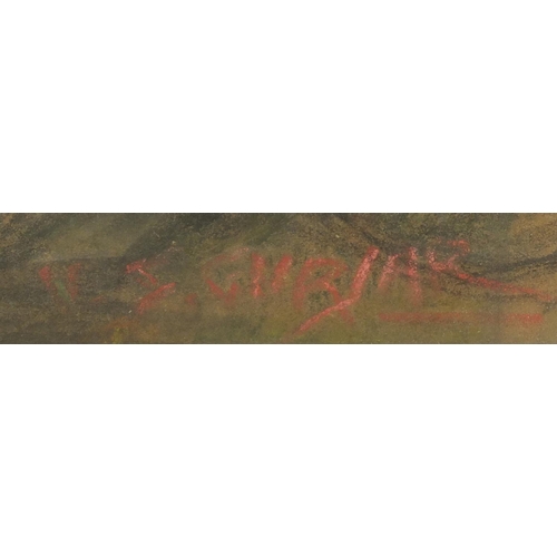 206 - Young fishermen, Indian school pastel, bearing an indistinct signature possibly Guriar, framed, 59cm... 