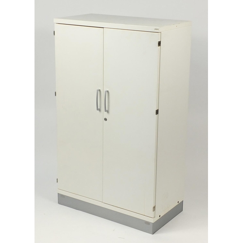 86 - Kinnarps two door office cupboard, 133cm H x 80.5cm W x 42.5cm D