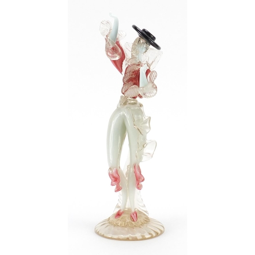 140 - Large Murano glass figure of a dancer, 37cm high